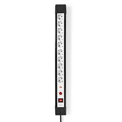 10 Fold Power strip with overvoltage protection and switch max. 3500W cord 3m 1.5""