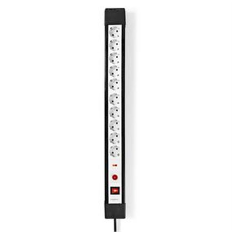 10 Fold Power strip with overvoltage protection and switch max. 3500W cord 3m 1.5""