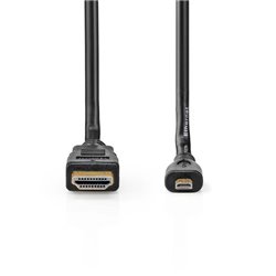 HIGH Speed HDMI cable with Ethernet/HDMI Conn/HDMI Micro-Conn 4K@30Hz Gold plated 2m