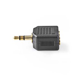 Stereo - Audio Adapter 3.5mm male/2x 3.5mm female/ gold plated