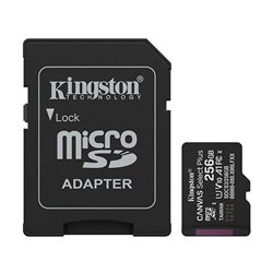 Micro SDXC 256 GB card Kinston GEN3  Adeptor