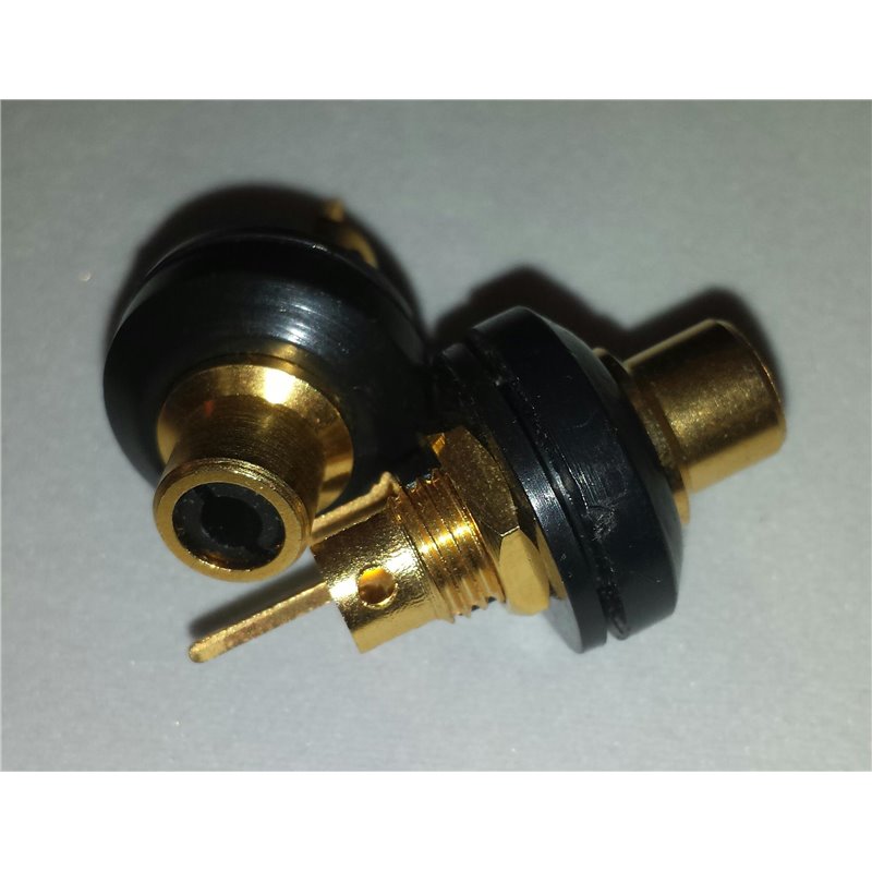 RCA/ Cinch chassis isolated - gold plated black