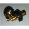 RCA/ Cinch chassis isolated - gold plated black